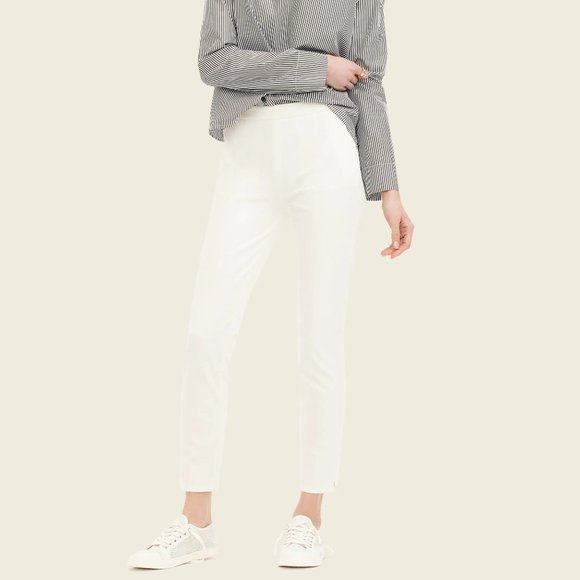 NWOT J. Crew Ivory Bi-Stretch Cotton Martie Pants (2P) - Picture 1 of 13